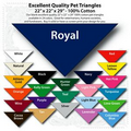 22"x22"x29" Blank Royal Blue Solid Imported 100% Cotton Pet Bandanna